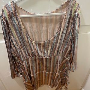 Rixo Kyla Sequin Mini Dress